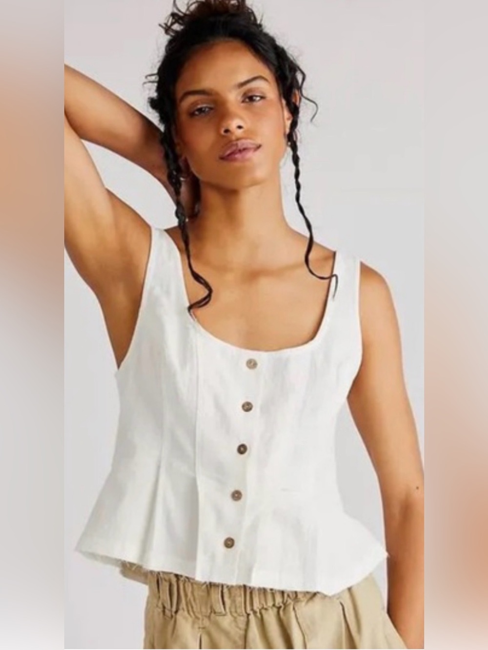 Free People Brie Corset Top Sz Large